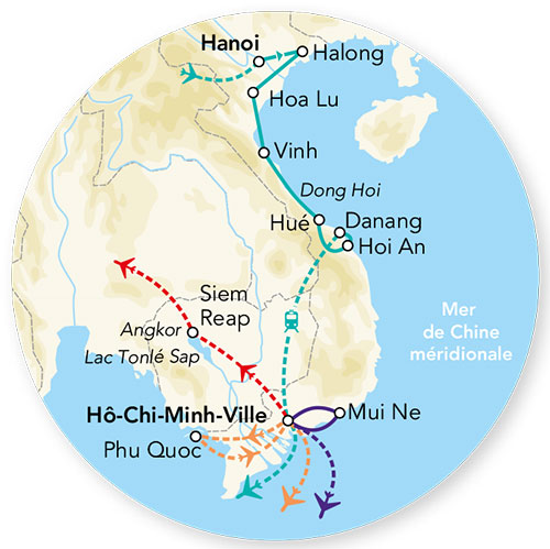 Splendeurs du Vietnam & Extension balnéaire Phu Quoc 3* 15J/12N - 2023