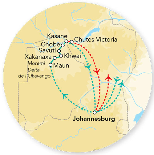 Immersion au Botswana & Extension Chutes Victoria 13J/10N - 2023