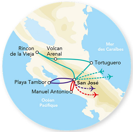 Douceurs du Costa Rica & extension Playa Tambor 14J/12N - 2023