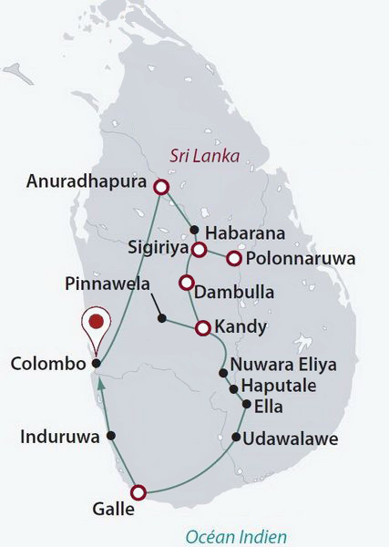 Circuit Privé Ceylan buissonnier + séjour Induruwa 4*sup - Sri Lanka